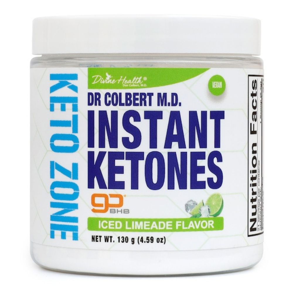 Keto Zone® Instant Ketones Powder (Iced Limeade Flavor) (5gBHB/Scoop) (21 Day Supply)