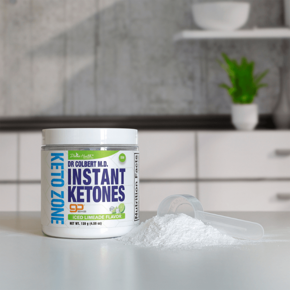 Keto Zone® Instant Ketones Powder (Iced Limeade Flavor) (5gBHB/Scoop) (21 Day Supply)
