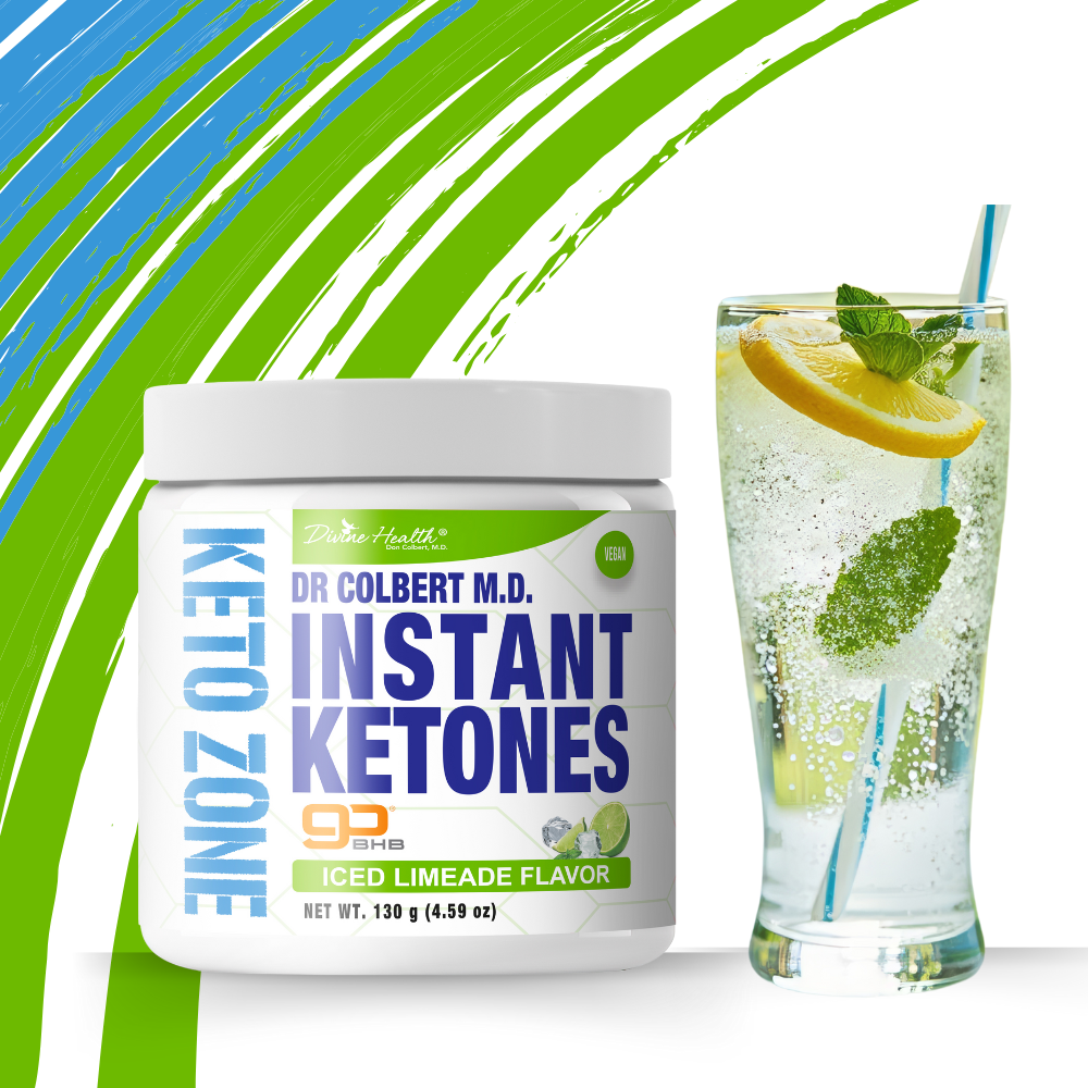 Keto Zone® Instant Ketones Powder (Iced Limeade Flavor) (5gBHB/Scoop) (21 Day Supply)