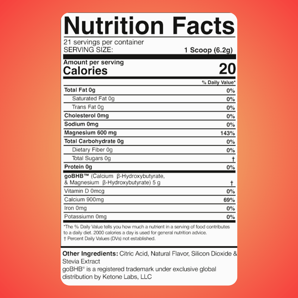 Keto Zone® Instant Ketones Powder (Raspberry Lemonade Flavor) (5gBHB/Scoop) (21 Day Supply)